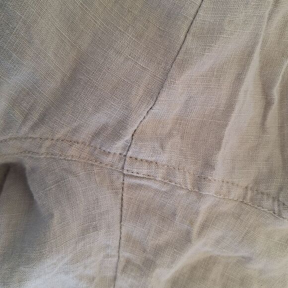 100% Linen Shorts Modest Drawstring Pockets Flax sz 8 JONES & CO. JONES NEW YORK - Picture 14 of 16
